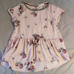 Pale Pink Floral Blouse